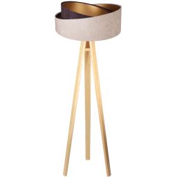 BPS Koncept Galaxy lampa stojąca 1x60 W złota-drewno-beżowa-brązowa 060P-019