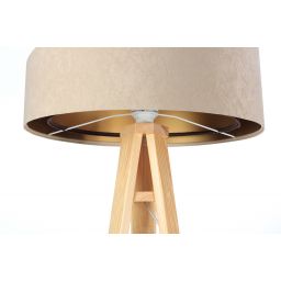 BPS Koncept Galaxy lampa stojąca 1x60 W złota-drewno-beżowa-brązowa 060P-019