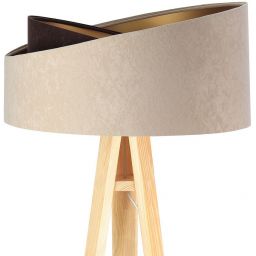 BPS Koncept Galaxy lampa stojąca 1x60 W złota-drewno-beżowa-brązowa 060P-019