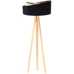 BPS Koncept Galaxy lampa stojąca 1x60 W biała-czarna-złota-drewno 060P-025