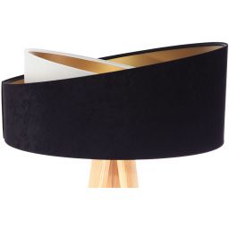 BPS Koncept Galaxy lampa stojąca 1x60 W biała-czarna-złota-drewno 060P-025