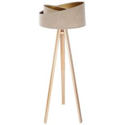 BPS Koncept Galaxy lampa stojąca 1x60 W złota-drewno 060P-029