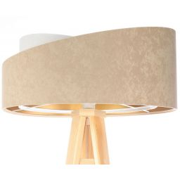 BPS Koncept Galaxy lampa stojąca 1x60 W złota-drewno-beżowa 060P-030