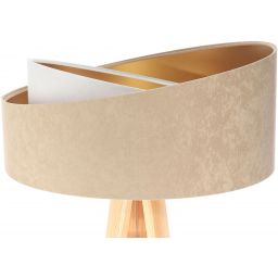 BPS Koncept Galaxy lampa stojąca 1x60 W złota-drewno-beżowa 060P-030