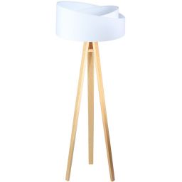 BPS Koncept Galaxy lampa stojąca 1x60 W biała-drewno 060P-060