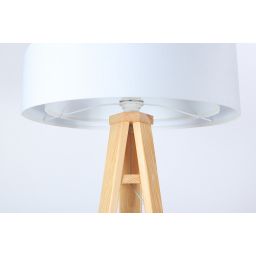 BPS Koncept Galaxy lampa stojąca 1x60 W biała-drewno 060P-060