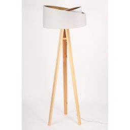 BPS Koncept Galaxy lampa stojąca 1x60 W biała-złota-drewno 060P-062