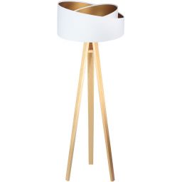 BPS Koncept Galaxy lampa stojąca 1x60 W biała-złota-drewno 060P-062