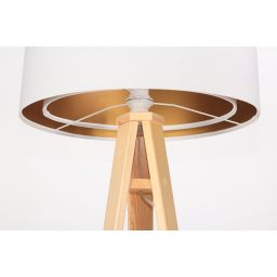 BPS Koncept Galaxy lampa stojąca 1x60 W biała-złota-drewno 060P-062