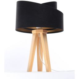 BPS Koncept Galaxy lampa stołowa 1x60 W czarna-złota-drewno 060S-009