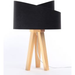 BPS Koncept Galaxy lampa stołowa 1x60 W czarna-złota-drewno 060S-009