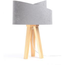 BPS Koncept Galaxy lampa stołowa 1x60 W złota-szara-drewno 060S-014