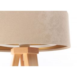 BPS Koncept Galaxy lampa stołowa 1x60 W biała-złota-drewno-beżowa 060S-018