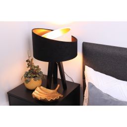 BPS Koncept Galaxy lampa stołowa 1x60 W biała-czarna-złota 060S-025CZ