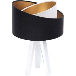 BPS Koncept Galaxy lampa stołowa 1x60 W biała-czarna-złota 060S-025W