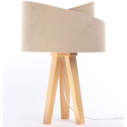 BPS Koncept Galaxy lampa stołowa 1x60 W złota-drewno-beżowa 060S-029