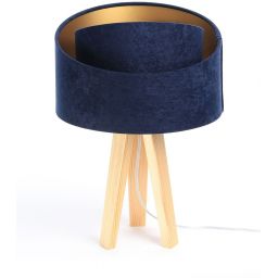 BPS Koncept Galaxy lampa stołowa 1x60 W złota-niebieska-drewno 060S-044