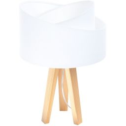 BPS Koncept Galaxy lampa stołowa 1x60 W biała-drewno 060S-060