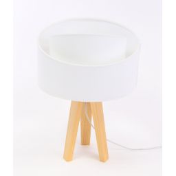 BPS Koncept Galaxy lampa stołowa 1x60 W biała-drewno 060S-060