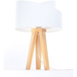 BPS Koncept Galaxy lampa stołowa 1x60 W biała-drewno 060S-060