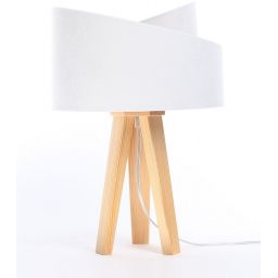 BPS Koncept Galaxy lampa stołowa 1x60 W biała-złota-drewno 060S-062