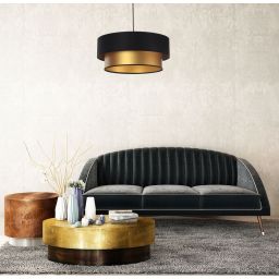 BPS Koncept Duo ellegant lampa wisząca 1x60 W czarna-złota 061-044-50
