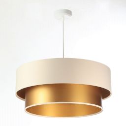 BPS Koncept Duo ellegant lampa wisząca 1x60 W złota-kremowa 061-055-50