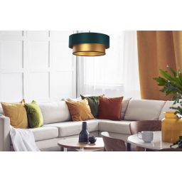 BPS Koncept Duo ellegant lampa wisząca 1x60 W zielona-złota 061-050-50