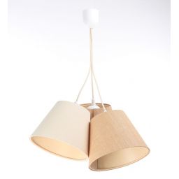 BPS Koncept Boho lampa wisząca 3x40 W kremowa-beżowa 070-121