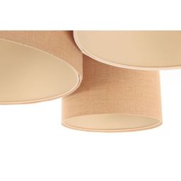 BPS Koncept Boho lampa podsufitowa 3x60W len/juta 080-004