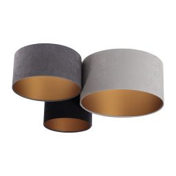 BPS Koncept Plafoniady plafon 3x60 W czarny-szary-grafitowy 080-01-053