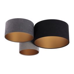 BPS Koncept Plafoniady plafon 3x60 W czarny-szary-grafitowy-żółty 080-02-053
