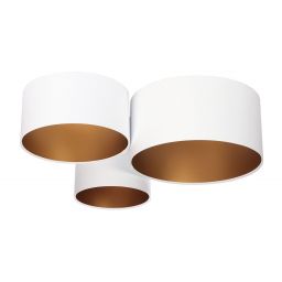 BPS Koncept Plafoniady plafon 3x60 W biały-złoty 080-062