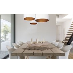 BPS Koncept Plafoniady plafon 3x60 W biały-złoty 080-062