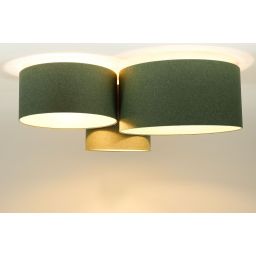 BPS Koncept Boho Ellegant lampa podsufitowa 3x60 W zielona 080-067