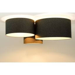 BPS Koncept Boho Ellegant lampa podsufitowa 3x60 W grafitowa 080-068