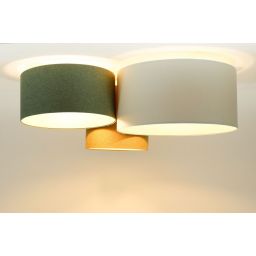 BPS Koncept Boho Ellegant lampa podsufitowa 3x60 W zielona 080-069
