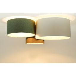 BPS Koncept Boho Ellegant lampa podsufitowa 3x60 W zielona 080-070