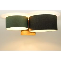 BPS Koncept Boho Ellegant lampa podsufitowa 3x30 W zielona 080-072