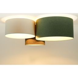BPS Koncept Boho Ellegant lampa podsufitowa 3x60 W zielona 080-077