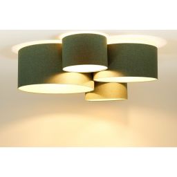 BPS Koncept Boho Ellegant lampa podsufitowa 4x60 W zielona 084-067