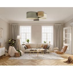 BPS Koncept Boho Ellegant lampa podsufitowa 4x60 W zielona 084-073