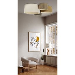 BPS Koncept Boho Ellegant lampa podsufitowa 4x60 W brązowa-beżowa 084-076