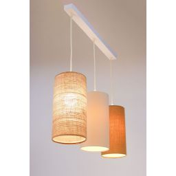 BPS Koncept Boho Ellegant Slim lampa wisząca 3x60W beżowa/kremowa 0T0-L3-007