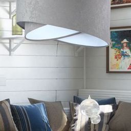 BPS Koncept Galaxy lampa wisząca 1x60 W biała-szary/popielaty 060-012