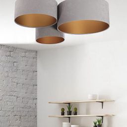 BPS Koncept Plafoniady plafon 3x60 W złoty-szary 080-014