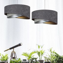 BPS Koncept Galaxy lampa wisząca 1x60 W złota-szary/popielaty-srebrna-grafitowa 060-080