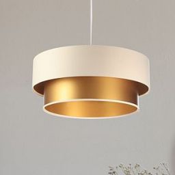 BPS Koncept Duo ellegant lampa wisząca 1x60 W złota-kremowa 061-055-40