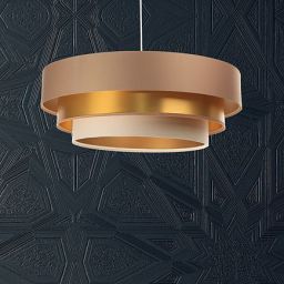 BPS Koncept Triniti lampa wisząca 1x60 W złota-kremowa-beżowa 050-089-60
