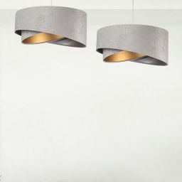 BPS Koncept Galaxy lampa wisząca 1x60 W złota-szary/popielaty-srebrna 060-MIX-013